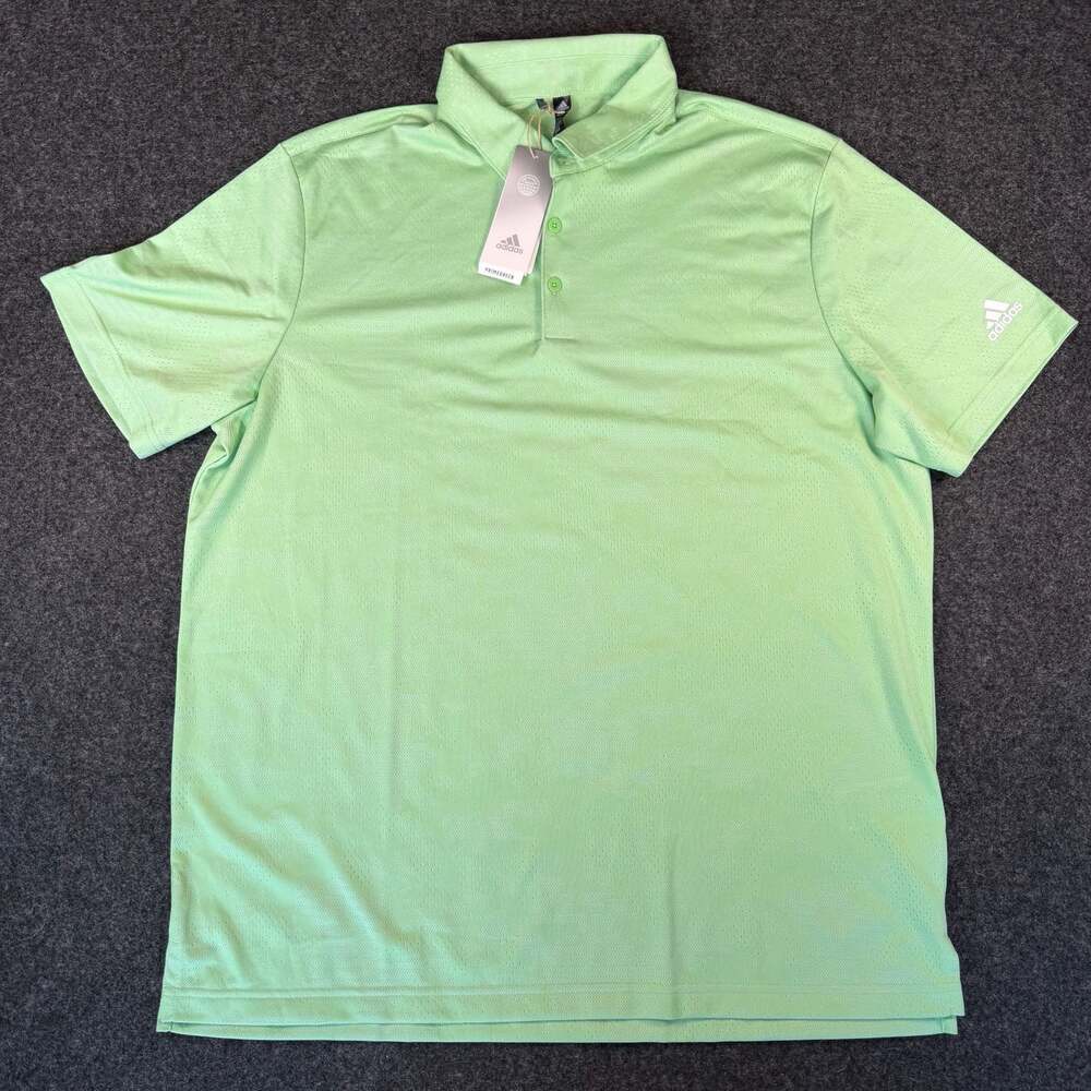 Adidas Primegreen Men's Green Short Sleeve Golf Polo Shirt Size XL